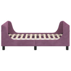 Barnsängram med sänggavel Lila 80 x 160 cm Sammet