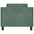 Barnsängram med sänggavel Havgrön 80 x 160 cm Sammet