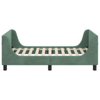 Barnsängram med sänggavel Havgrön 80 x 160 cm Sammet