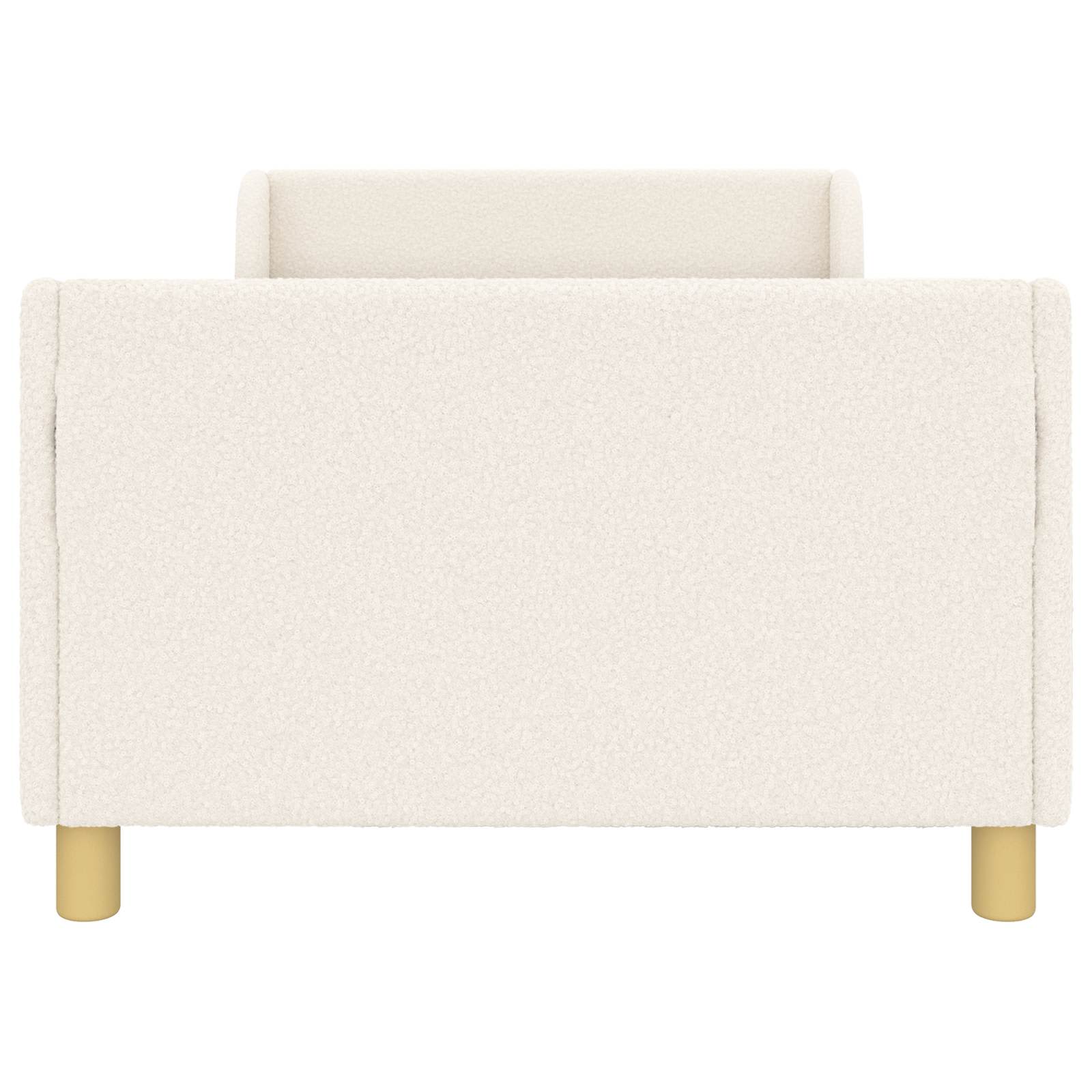 Barnsängram med sänggavel Kräm 80 x 200 cm Sjöfåls tyg