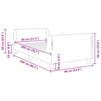 Barnsängram med sänggavel Rosa 80 x 200 cm Sammet