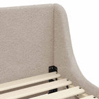 Barnsängram med sänggavel Ljusgrå 90 x 200 cm Sjöfåls tyg