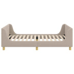 Barnsängram med sänggavel Ljusgrå 90 x 200 cm Sjöfåls tyg