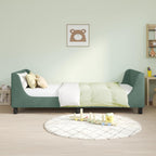 Barnsängram med sänggavel Havgrön 90 x 200 cm Sammet