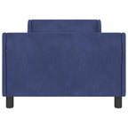 Barnsängram med sänggavel Polisblå 90 x 200 cm Sammet