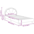 Barnsängram med sänggavel Lila 80 x 200 cm Sammet