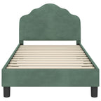 Barnsängram med sänggavel Havgrön 80 x 160 cm Sammet