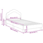 Barnsängram med sänggavel Lila 80 x 200 cm Sammet