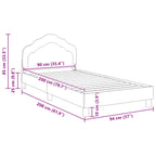 Barnsängram med sänggavel Lila 90 x 200 cm Sammet