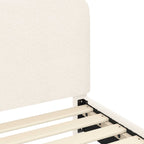 Barnsängram med sänggavel Kräm 80 x 160 cm Sjöfåls tyg