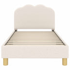 Barnsängram med sänggavel Kräm 80 x 160 cm Sjöfåls tyg