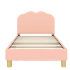 Barnsängram med sänggavel Rosa 80 x 160 cm Sjöfåls tyg