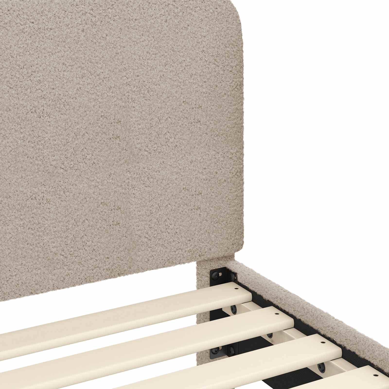 Barnsängram med sänggavel Ljusgrå 80 x 200 cm Sjöfåls tyg