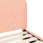 Barnsängram med sänggavel Rosa 90 x 200 cm Sjöfåls tyg