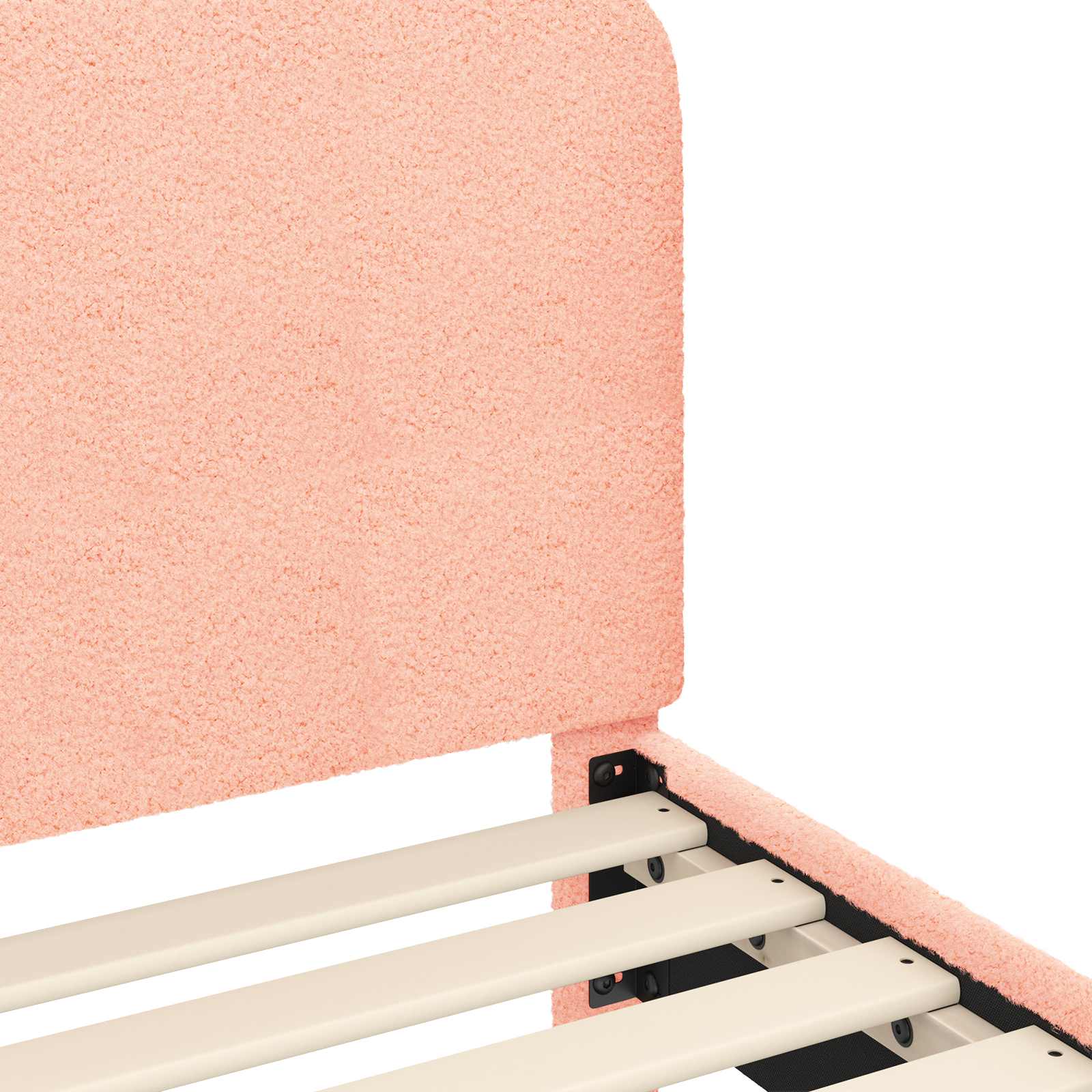 Barnsängram med sänggavel Rosa 90 x 200 cm Sjöfåls tyg