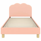 Barnsängram med sänggavel Rosa 90 x 200 cm Sjöfåls tyg