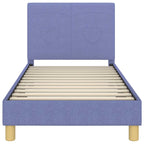 Barnsängram med sänggavel Jeansblå 80 x 160 cm tyg