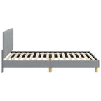 Barnsängram med sänggavel Ljusgrå 80 x 200 cm tyg