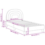 Barnsängram med sänggavel Kräm 80 x 160 cm Sammet