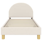 Barnsängram med sänggavel Kräm 80 x 160 cm Sjöfåls tyg