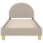 Barnsängram med sänggavel Ljusgrå 80 x 160 cm Sjöfåls tyg