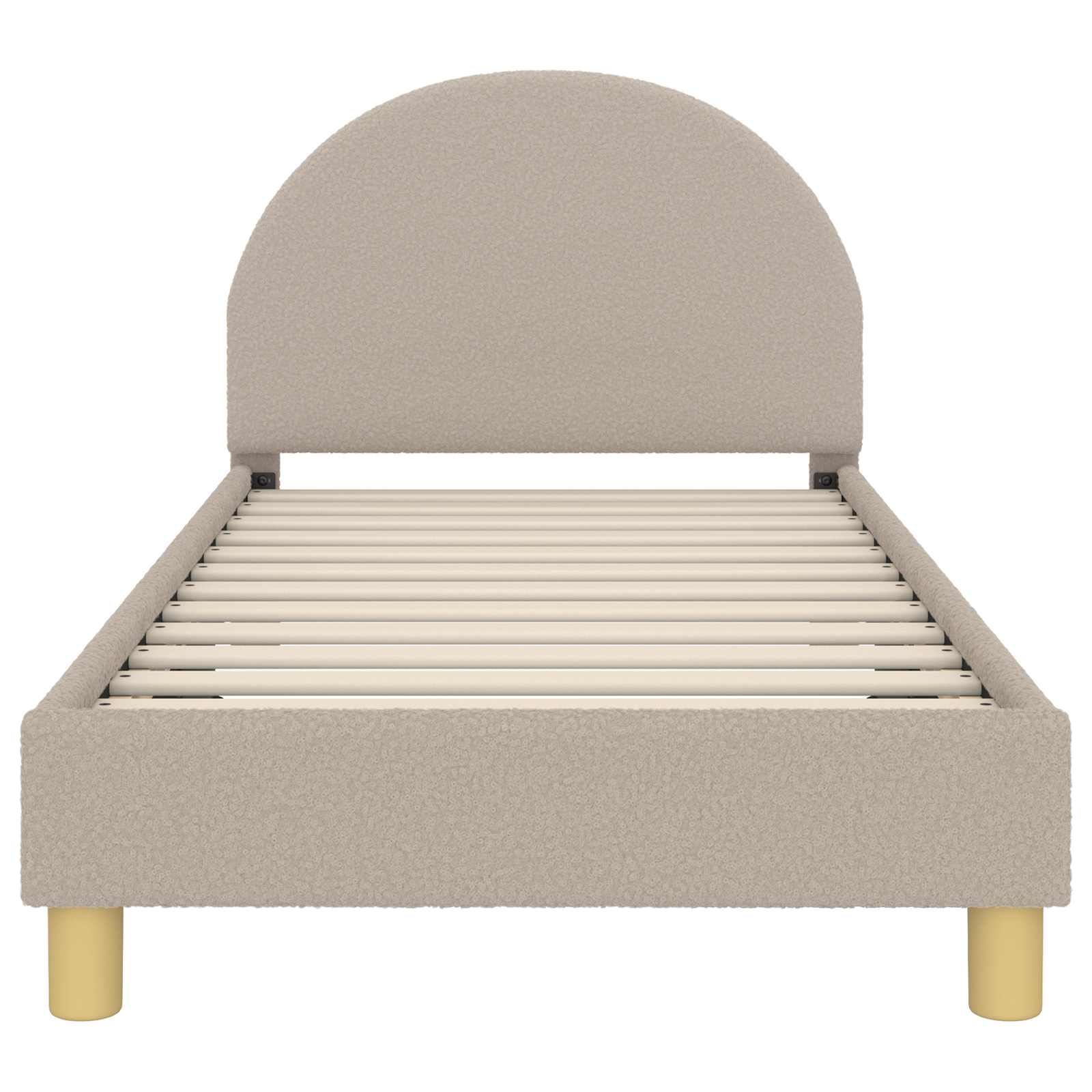 Barnsängram med sänggavel Ljusgrå 80 x 160 cm Sjöfåls tyg