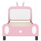 Barnsängram med sänggavel med huvudgavel Rosa 80 x 160 cm PU