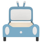 Barnsängram med sänggavel med huvudgavel Blå 80 x 160 cm PU