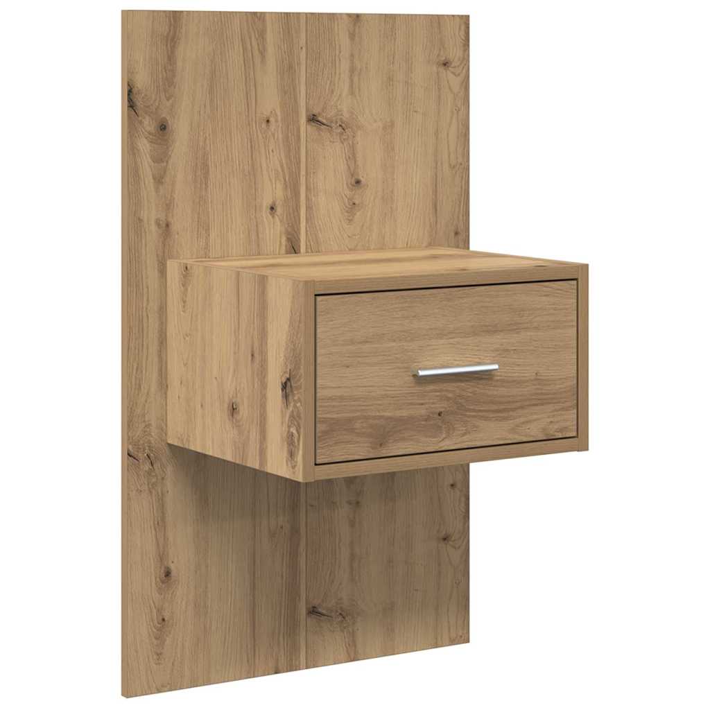 Sorvanto - Sängskåp 2 pcs artisan ek 48.5 x 32.5 x 80 cm Konstruerat trä