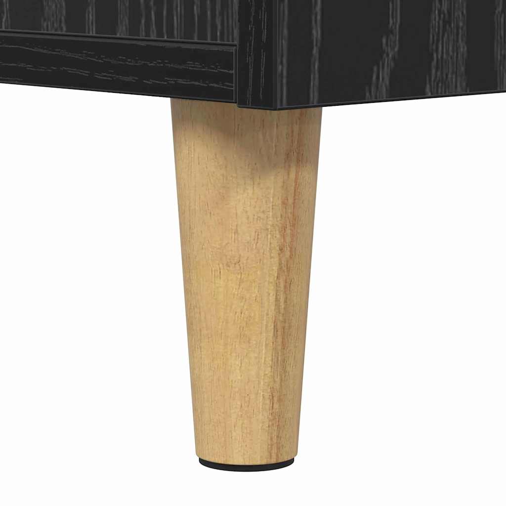 Nervesta - Sängskåp med låda Svart ek 40 x 35 x 47.5 cm Konstruerat trä