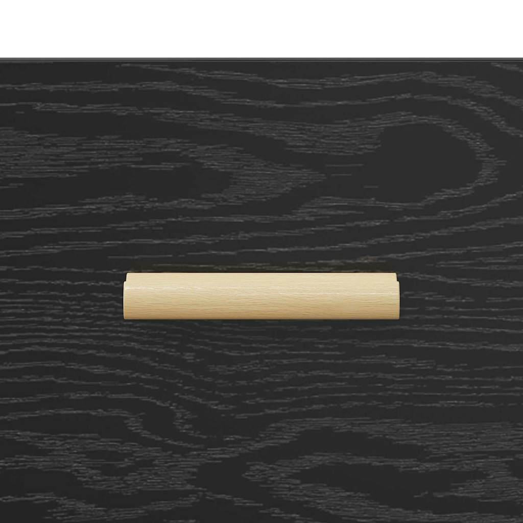 Nervesta - Sängskåp med låda Svart ek 40 x 35 x 47.5 cm Konstruerat trä