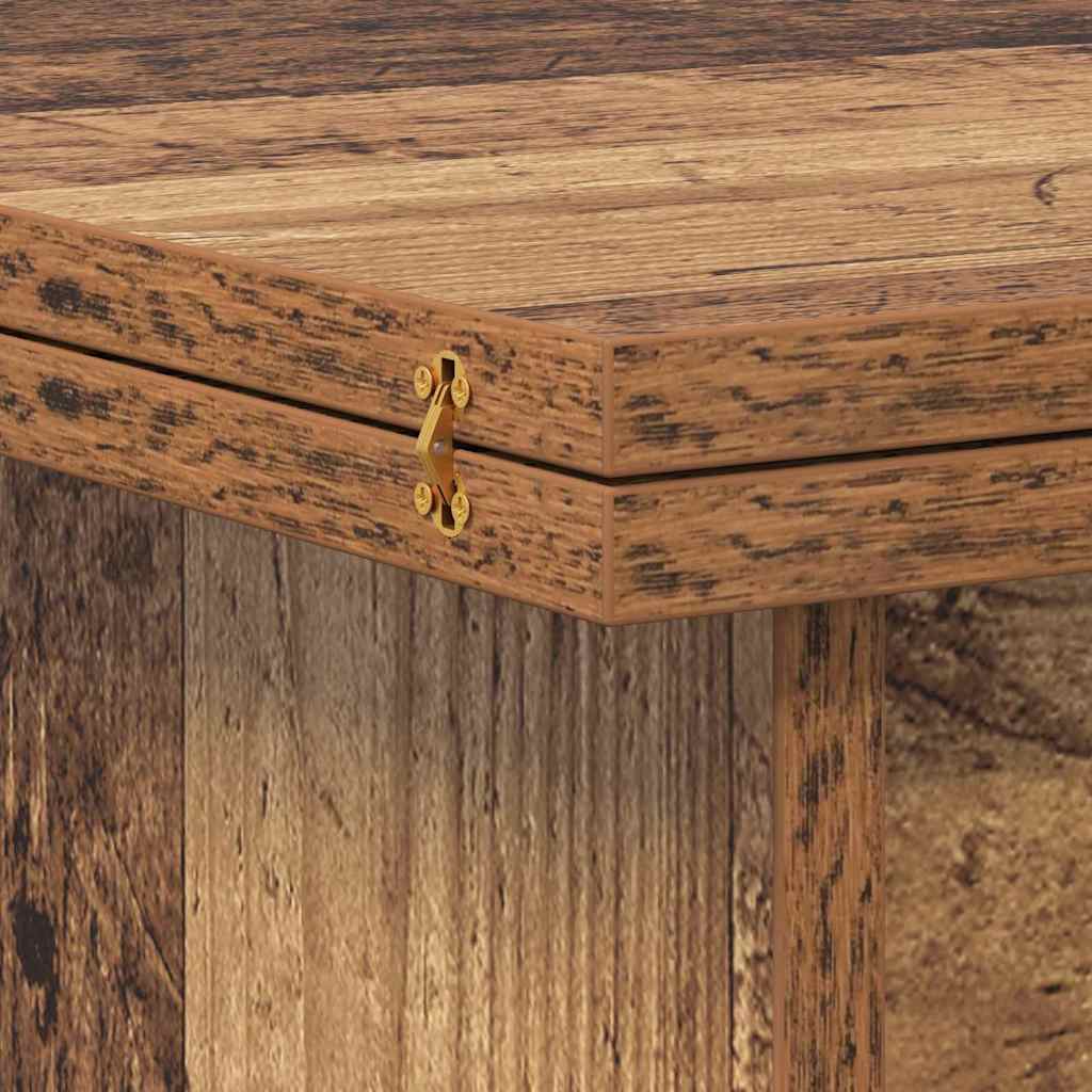 Merlivo - Kaffeebord Gammalt trä 55 x 54,5 x 45 cm Konstruerat trä