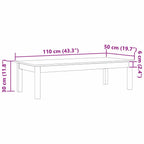 Valerion - Kaffeebord Max Brun 110 x 50 x 30 cm Massiv furu