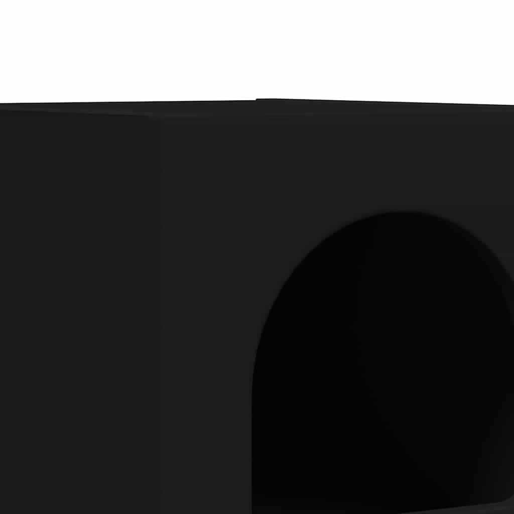 Arenzo - Sängbord 2 pcs Svart 29,5 x 35 x 50 cm Konstruerat trä