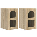Terlivo - Sängbord 2 pcs Sonoma-ek 29,5 x 35 x 50 cm Konstruerat trä