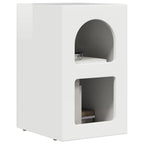 Molvessa - Sängbord 2 pcs Högblanka vita 29,5 x 35 x 50 cm Konstruerat trä