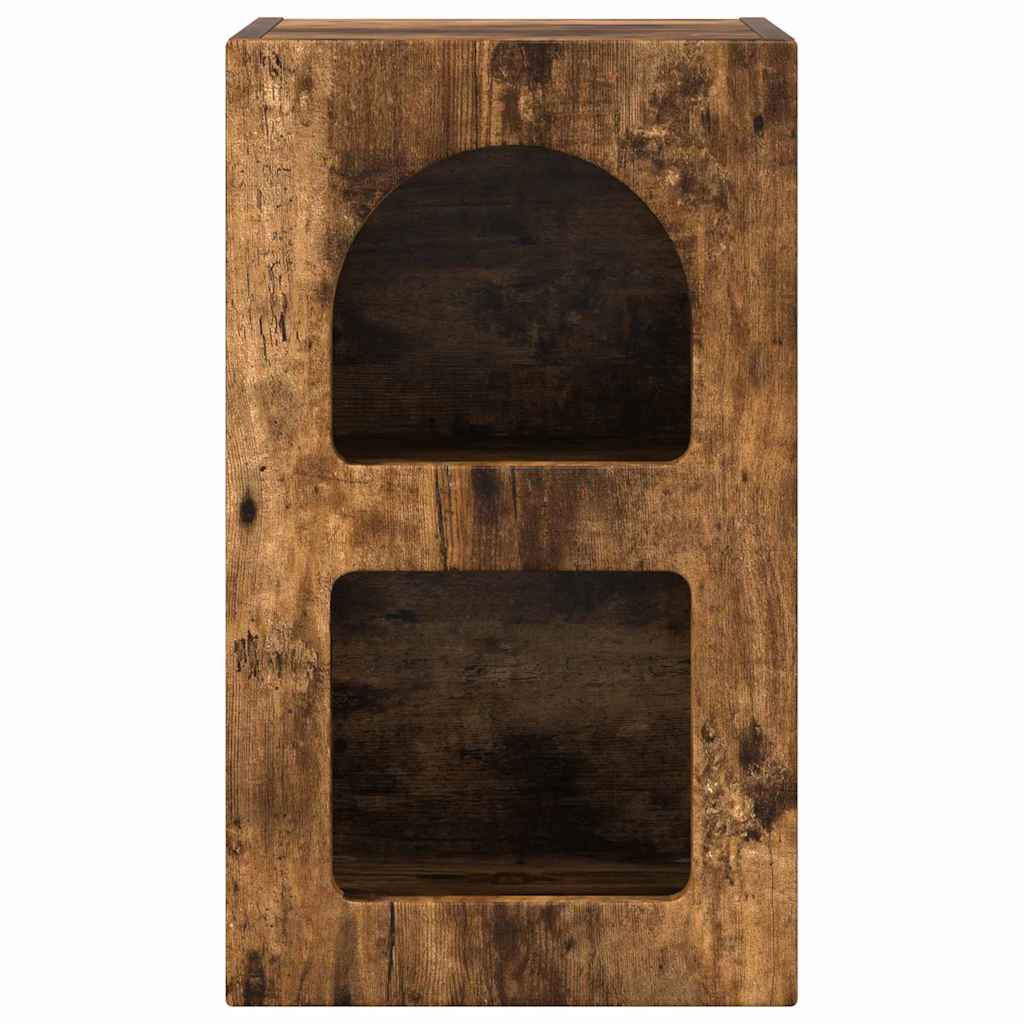 Norvico - Sängbord Rökt ek 29,5 x 35 x 50 cm Konstruerat trä