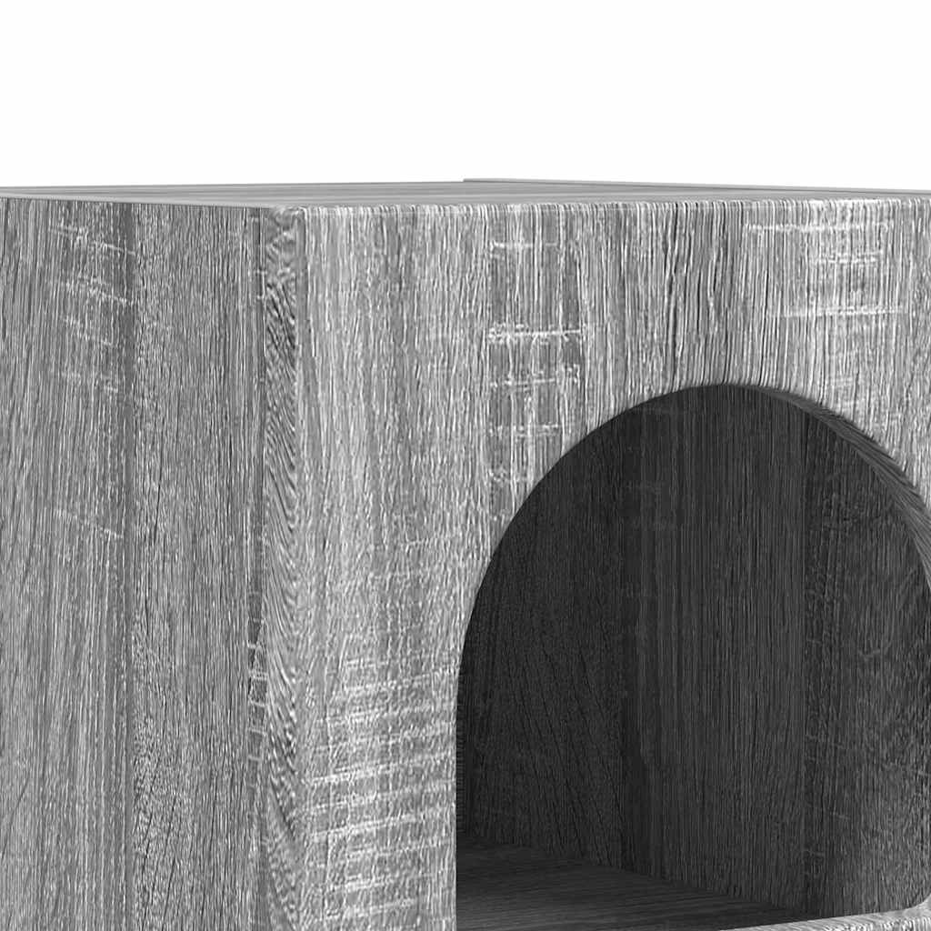 Velrion - Sängbord Grå Sonoma 29,5 x 35 x 50 cm Konstruerat trä