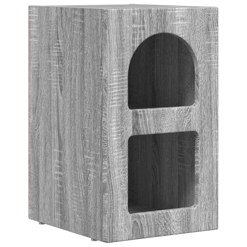 Velrion - Sängbord Grå Sonoma 29,5 x 35 x 50 cm Konstruerat trä