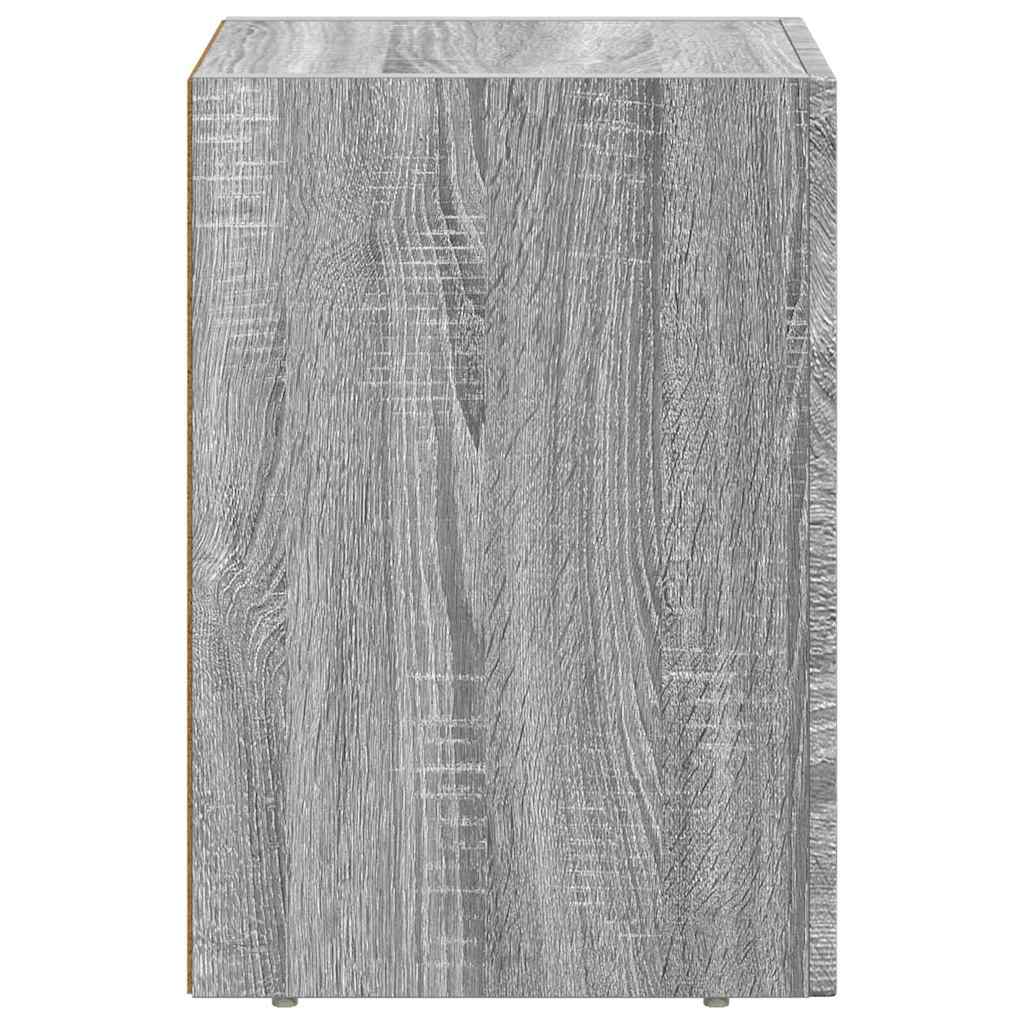 Velrion - Sängbord Grå Sonoma 29,5 x 35 x 50 cm Konstruerat trä