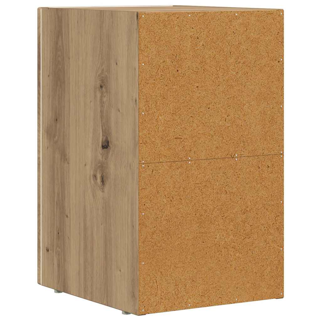 Alverion - Sängbord 2 pcs Artisan Ek 29,5 x 35 x 50 cm Konstruerat trä