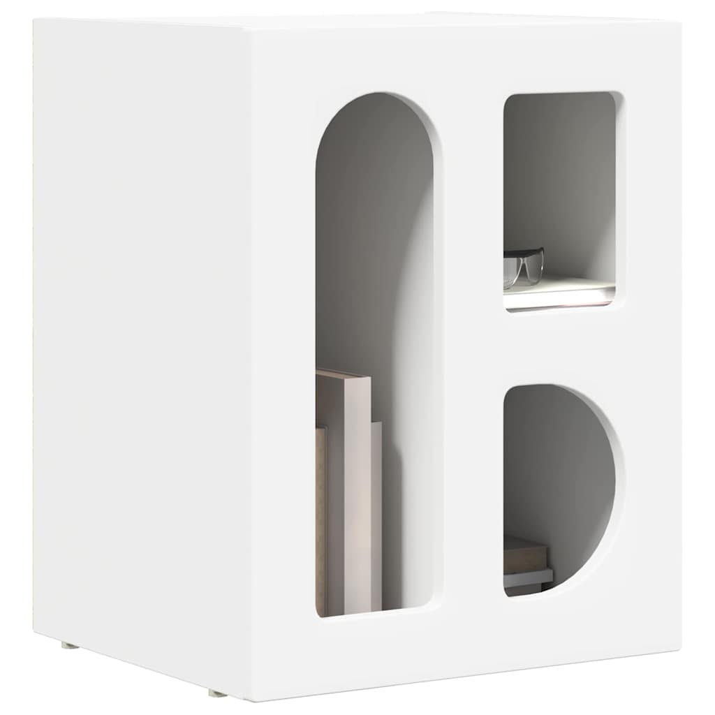 Zormella - Sängbord Vit 40 x 35 x 50 cm Konstruerat trä