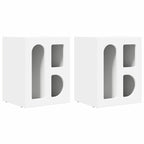 Pavloro - Sängbord 2 pcs Vit 40 x 35 x 50 cm Konstruerat trä