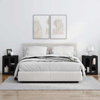 Valrino - Sängbord 2 pcs Svart 40 x 35 x 50 cm Konstruerat trä