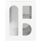 Jorvionoir - Sängbord 2 pcs Högblanka vita 40 x 35 x 50 cm Konstruerat trä