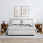 Kelvaso - Sängbord 2 pcs Rökt ek 40 x 35 x 50 cm Konstruerat trä