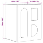 Orlenso - Sängbord Grå Sonoma 40 x 35 x 50 cm Konstruerat trä