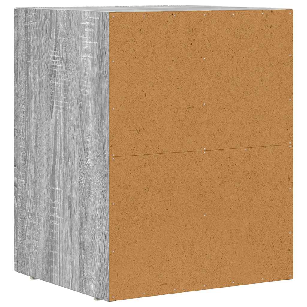 Sorvexa - Sängbord 2 pcs Grå Sonoma 40 x 35 x 50 cm Konstruerat trä