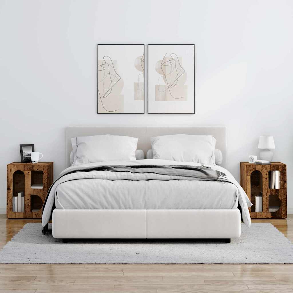 Carvion - Sängbord 2 pcs Gammalt trä 40 x 35 x 50 cm Konstruerat trä