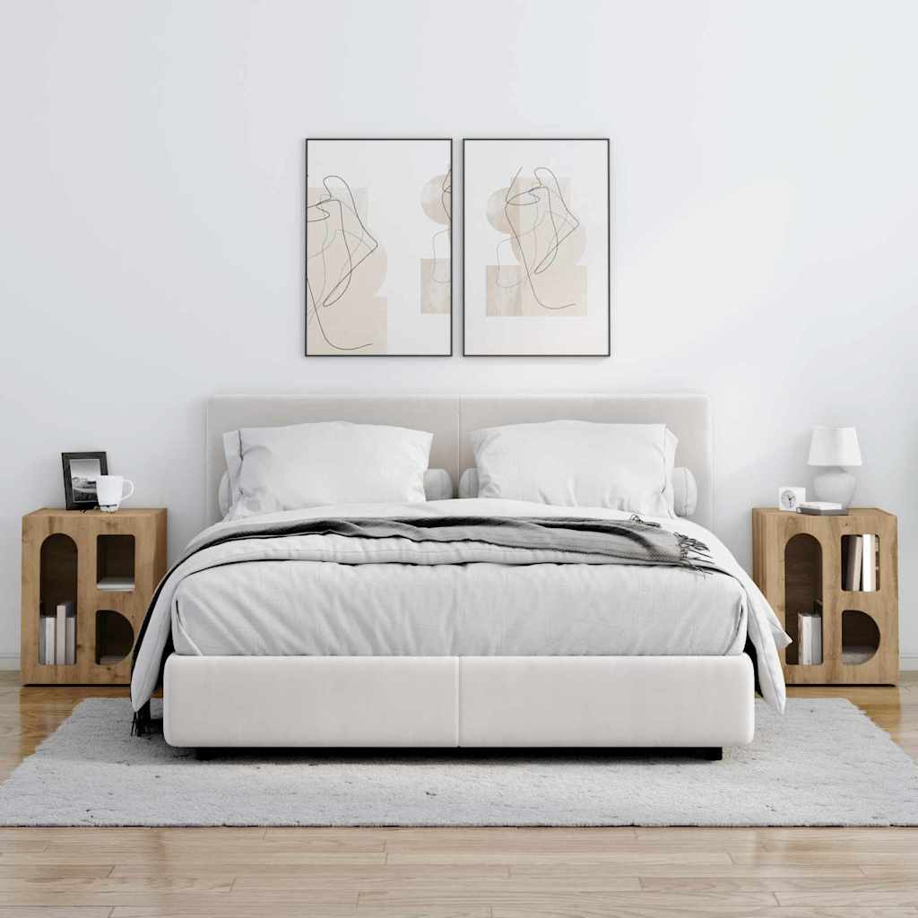 Travello - Sängbord 2 pcs Artisan Ek 40 x 35 x 50 cm Konstruerat trä